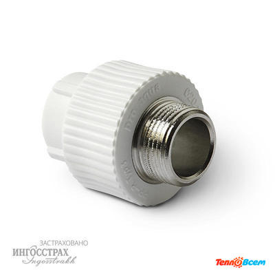 ProAqua Муфта 25 х 3/4" НАР. резьба с переходом на металл Белая