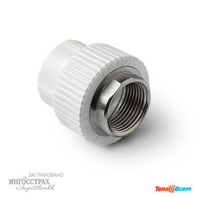 ProAqua Муфта 40 х 1 1/4" ВН. резьба с переходом на металл под ключ PA Белая