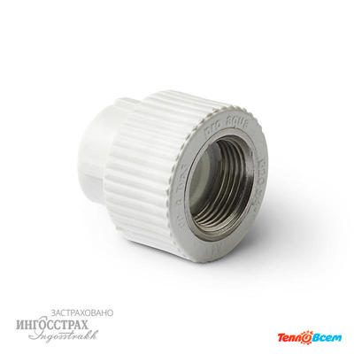 ProAqua Муфта 20 х 1/2" ВН. резьба с переходом на металл Белая