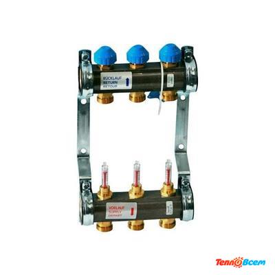 Watts Коллекторный блок со встр. расх. 1"х3 вых. HKV/T-3