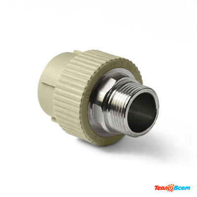 ProAqua Муфта 40 х 1 1/4" НАР. резьба с переходом на металл под ключ Серый