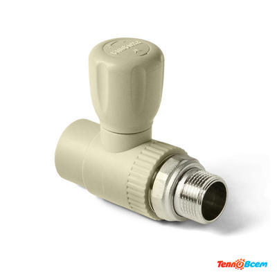 ProAqua Шаровый кран для радиаторов 20 х 1/2" прямой Серый