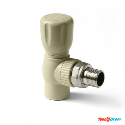 ProAqua Шаровый кран для радиаторов 25 х 3/4" угловой Серый