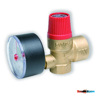 Watts Клапан предохраниетельный с манометром SVM 1/2" 3 бар 10004648