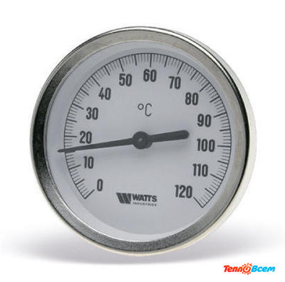 Watts Термометр биметалл. F+R801 T 63/50 с гильзой 63 мм (штуцер 50 мм) 10005800
