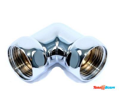 Соединение угловое хром Вн-Вн 1" х 1" (к-т 2 шт)