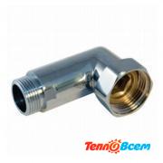 Соединение угловое хром Вн-Нар 3/4" х 1/2" со сгоном (к-т 2 шт)