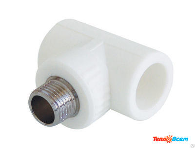 ProAqua Тройник 20 х 1/2" НАР.резьба Белый
