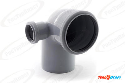 Отвод ПП 110 с выходом 50 х 90 Левый