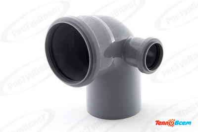 Отвод ПП 110 с выходом 50 х 90 Правый