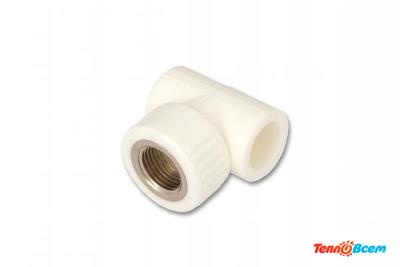ProAqua Тройник 20 х 1/2" ВН.резьба Белый