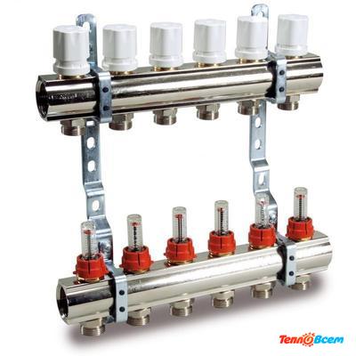 TIM Коллекторная группа с расходомерами 1 х 11 вых. ЛАТ. KD011 (Упрощ.)