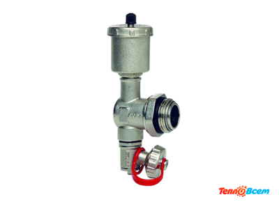 TIM Тройник с воздухоотводчиком и сливным краном (к-т 2 шт) M306-4