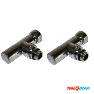 TIM К-т вентилей для полотенцесушителя нар.-вн. КРУГ 1/2 х 3/4