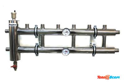 Прокситерм Нержавеющий коллектор + стрелка 1 1/4" 4 контура GSK 32-3.1 до 85 Квт