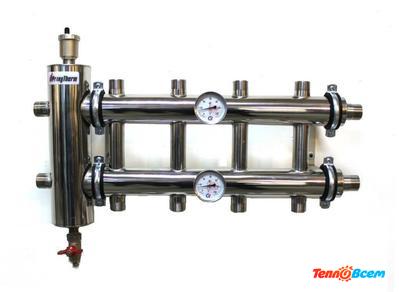 Прокситерм Нержавеющий коллектор + стрелка 1" 5 контуров GSK 32-5 до 85 Квт