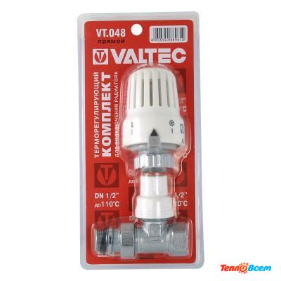 Valtec Клапан термостатический для рад. прямой 1/2 VT.048 с термоголовкой