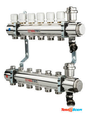 Valtec Коллекторная группа в сборе 1" х 9 вых. Eвроконус 3/4 VTc.594.EMNX.0609