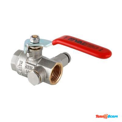 Valtec Кран шаровой 1/2" FF руч. с воздухоотв. Base VT.245.N.04