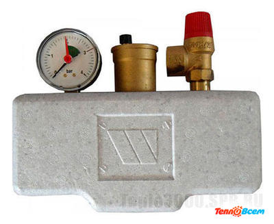 Stout Группа безопасности котла до 100 кВт на 3 бар в теплоизоляции SVS-0004-031025