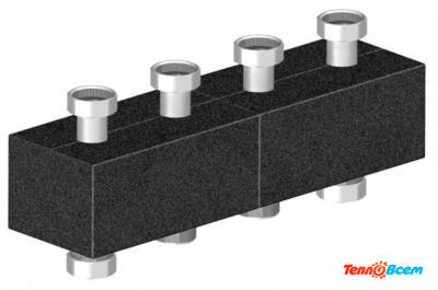 Meibes Настенный распределительный коллектор на 2 отоп. Контура НЕРЖ. ME 66306.1 D