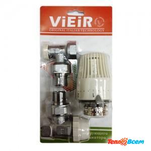 Vieir Комплект для рад.терморегулирующий угловой 3/4 с термоголовкой VR311