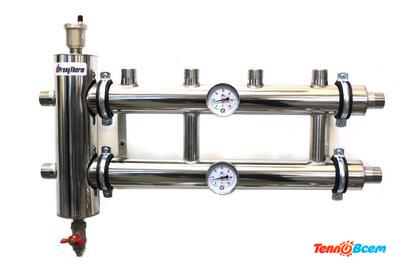 Прокситерм Нержавеющий коллектор + стрелка 1 1/2" 3 контура GSK 40-2.1 до 120 Квт