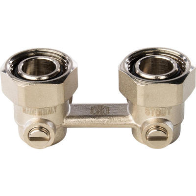 STOUT Узел нижнего подключения для 2х трубной системы угловой 3/4 SVH 0004 000020