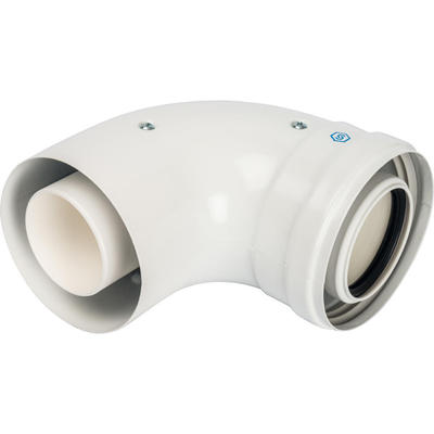 STOUT Конденсац. адаптер 90° DN60/100 м/п PP-FE (совместим. с Baxi,Viessmann)