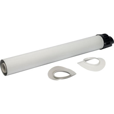 STOUT Конденсац. участок для прохода через стену с манжетами и оголовком 854 мм DN60/100 м/п PP-FE