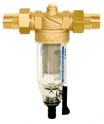 Фильтр промывной BWT Protector mini 1/2" 100 мкм с прозрачной колбой