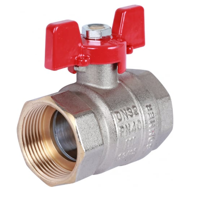 Rommer Кран шаровый 1 1/4" FF бабочка RBV-0003-2110232