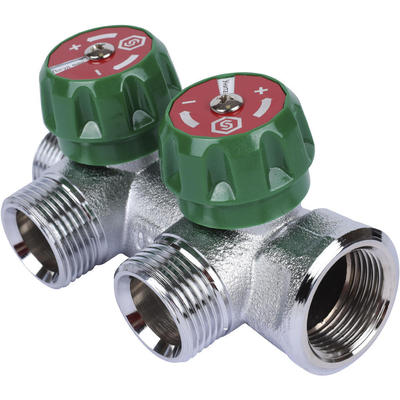 STOUT Коллектор регулирующий 1" х 2 вых. 3/4"ЕК SMB-6850-013402