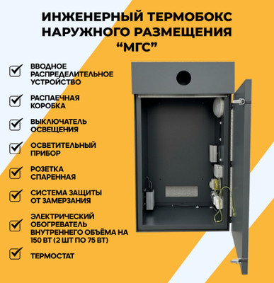 Отапливаемый инженерный бокс,уличный,настенный для котла до 32Квт
